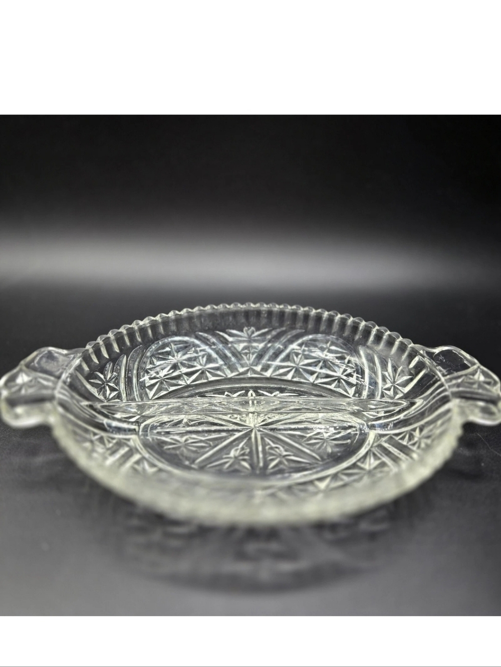 Relish Dish Stars And Bars Anchor Hocking Vintage Divided Elegant Formal Serve